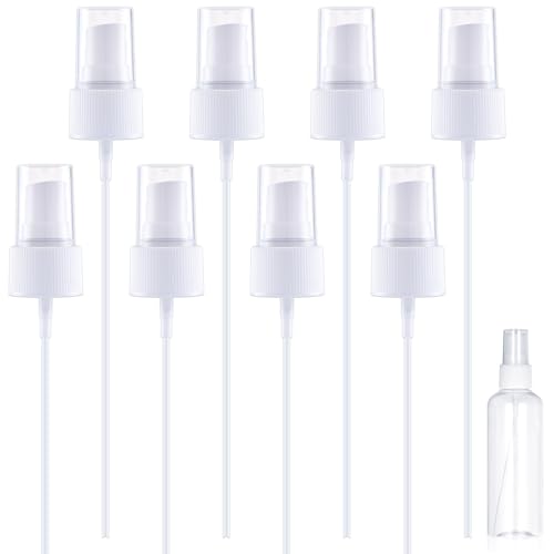 Alpinleux 8 Pcs Spray Bottle Top, Plastic Fine Mist Sprayer Pump, Nozzle Sprayer Tops Replacement for Essential Oil, Cleaning Solutions (24mm)