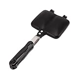 Cosiki Sandwich Maker Pan, Verhindert, Dass Sich die Doppelseitige Bratpfanne Schnell Aufheizt, mit Haken für Brot