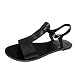 RTPR Sandales pour femme, chaussures de fête, chaussures d'été, chaussures décontractées, chaussures confortables, sandales à talons tendance, sandales à lacets, chaussures à lacets, Noir , 39 EU