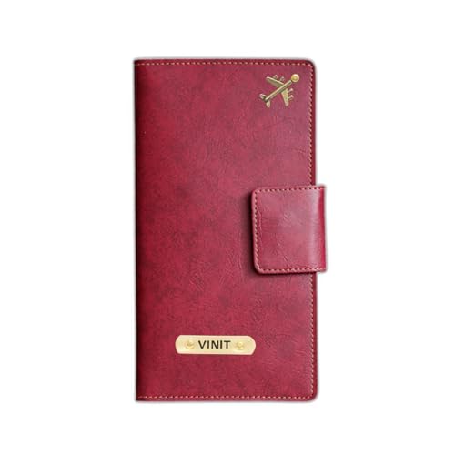 YOUR GIFT STUDIO Customized Travel Wallet for Men & Women | Personalized Passport Cover Holder with Name | Travel Organizer, Card Holder | Customised Gift for Men, Women, Birthday, Anniversary
