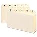 Smead Card Guide, Plain 1/5-Cut Tab (A-Z), 6"W x 4"H, Manila, 25 per Set (56076)