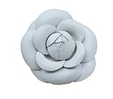 White Camellia Leather Flower Pin Brooch 3' - Hand-made in New York's Garment Center (American Made)...