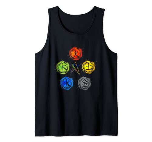 Qigong Cinco Elementos Balance Tai Chi Camiseta sin Mangas