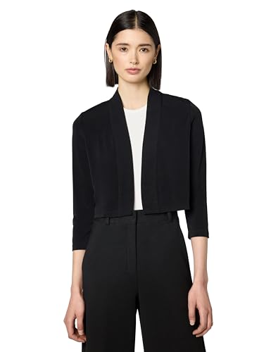 Calvin Klein Women's Basic Jersy Shrug, Black, Medium