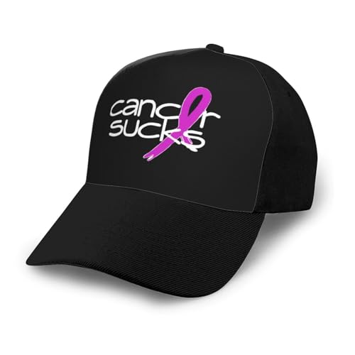 Cancer Sucks Bonnets Curved Brim Mesh Baseball Cap Casual Sun Hat Unisex