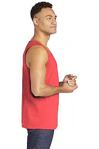 Image of Comfort Colors Chouinard 9360 Adult Garment-Dyed Tank Top Red Orange Medium