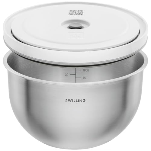 Image of ZWILLING Z1030-858 Fresh & Save Vacuum Storage Bowl, M, 7.1 inches (18 cm), Stainless Steel, Bowl, Airtight Lid, Vacuum Storage Container