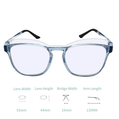 Image of Dry Eyes Relief Eyeglasses, Blue Light Blocking, Moisture Chamber Glasses, Computer Reading /Gaming /TV /Phones Glasses for Men /Women, Anti Eyestrain for Large Frame (Blue)