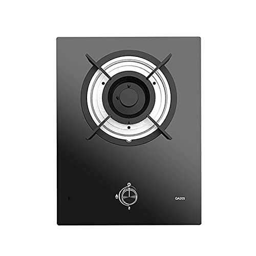 Aouoeeo Placa de Gas, Encimera de Gas, Cocina de Gas de 4 quemadores, empotrada, de 2 kW, con Quemador Wok, encimera de Vidrio Templado Negro y FFD.