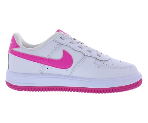 Nike Force 1 Low EasyOn Little Kids' Shoes (FN0237-102, White/Laser Fuchsia) Size 103