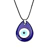 DANLINI Evil Eye Pendant Necklace Resin Leather Rope Chain Turkish Protect Lucky Necklace for Women Men Gifts blue eye necklace gold #3