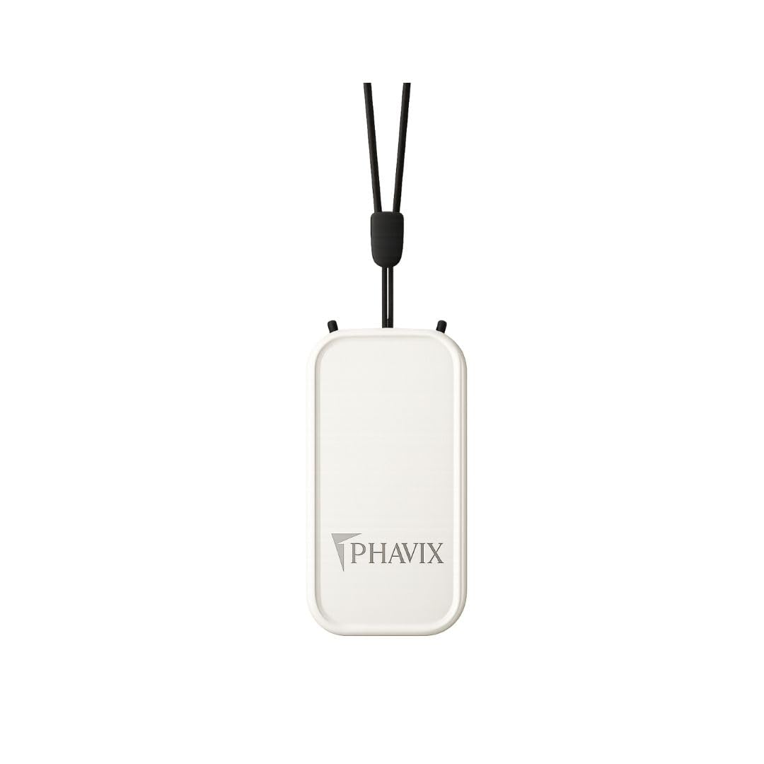 PHAVIX Portable Wearable Air Purifier, Rechargable, Silent Operation, Sleek Design with Neck Strap, Ideal for Travel, Office & Everyday Use