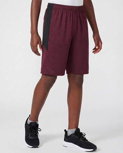 Image of Real Essentials 5 Pack: Boys' Dry Fit Basketball Shorts for Youth Kids Teens - Athletic Running Soccer Sports with Pockets