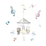 ALLMIRA ベビーカー チャイルドシート おもちゃ 取り付け お出かけ メリー 車 玩具 赤ちゃん おもちゃ ベビー おもちゃ (ライトブルー) (クマとウサギ)