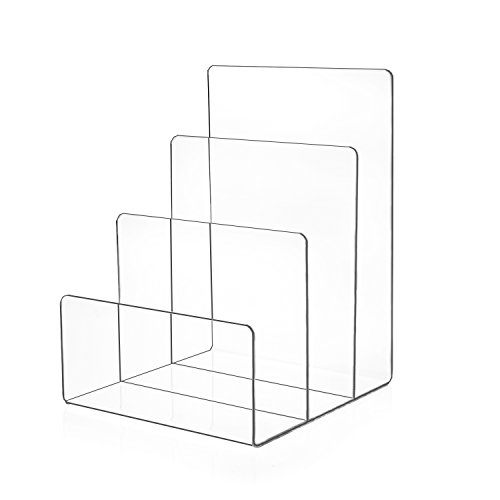 Source One Premium Clear Acrylic Desktop File Organizer