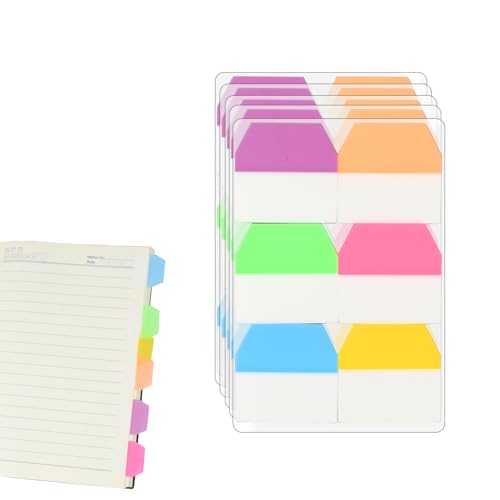 600 Piezas Marcadores de Página Grabables, Marcadores De Página En Color Notas, Pestañas Adhesivas de Indice, Pestañas de Páginas Grabables, Notas Adhesivas Índices para Escuela Oficina Libro