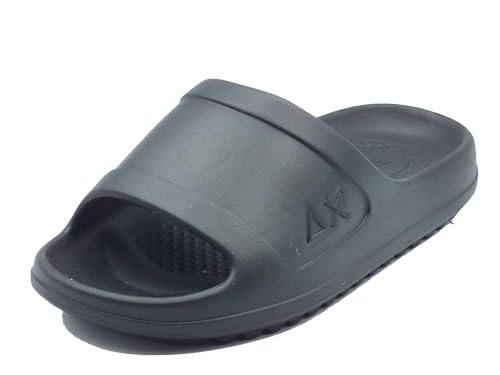 Slippers Monoblock Logo Noir SUN68 sandales en caoutchouc homme pour piscine et jardin