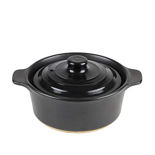 【BLKP】 パール金属 洋風土鍋 15cm 陶器製 限定 ブラック BLKP 黒 AZ-5118