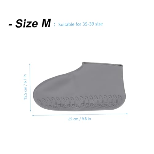 Gatuida 1 par Protectores de Calzado de Silicona - Unisex, diseño resistente para actividades al aire libre, color gris miniatura 4