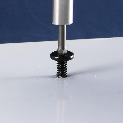 Dayalo 50 Stück Blechschrauben 5,5 x 16 mm, Selbstschneidende Schrauben Edelstahl, Bohrschrauben, Selbstbohrende Schrauben, Flachkopf Innensechskantschrauben, Schwarze, mit Bit