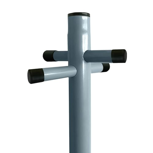 Crystals Washing Line Post for Outside - Galvanised Washing Line Pole Heavy Duty - Extendable Clothes Line Pole for Outdoor with Ground Socket - Grey