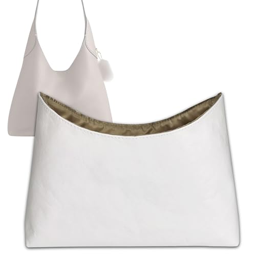 Insert for Brooklyn 23, 28, 39, Made of Duponpaper and Satin Silk Liner, Bag Organizer with Zipper Pocket, 34 Interior Colors (Size 28, Olive)