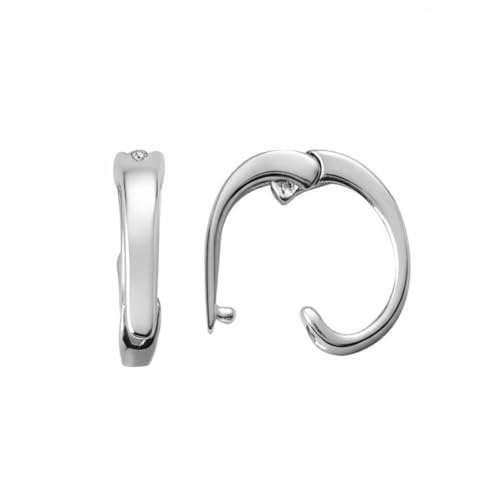 GNGJewel 14K Yellow or White Gold Hinged Bail Enhancer for Necklaces and Pendants, Secure Design, Jewelry Component (14k White Gold, 10.5mm x 7.5mm x 2.1mm)