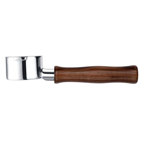 Image of Normcore 51mm Naked Bottomless Portafilter 2 Ears Fits Delonghi ECP3420 /EC155 /BCO430 /EC260 with 18g Basket Included, Genuine American Walnut Handle