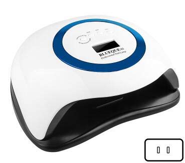 UV Nail Lamp LED Nail Dryer 4 Timer Settings Curing Lamps 168W for Gel Polish Auto Sensor for Toenail Polish Art Professional at Home Salon (Blue)