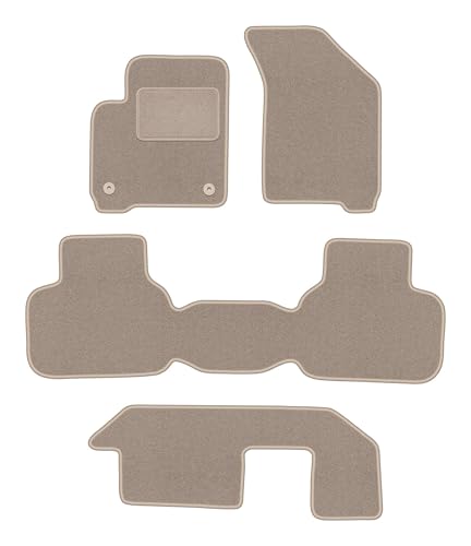 Tapis de voiture pour Fiat Freemont 7 places en velours beige