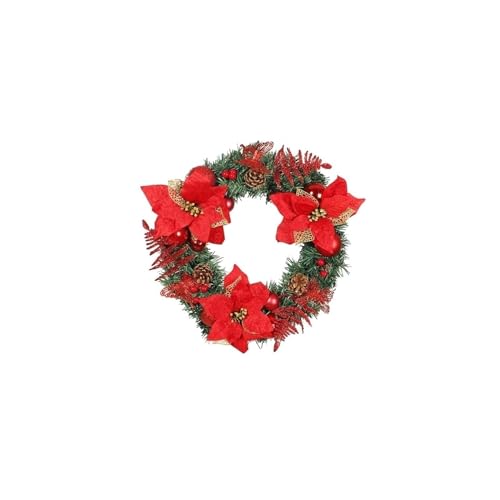 Couronne de Noël pour porte extérieure | Lot de 2 suspensions
