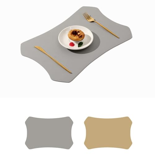 Set de table lavable simili cuir bicolore pour grand repas de mariage - 2