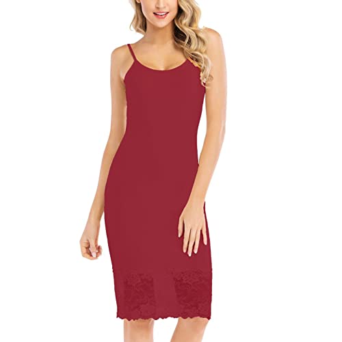 Nuisette sexy bordeaux XL col V bretelle spaghetti nuit femme