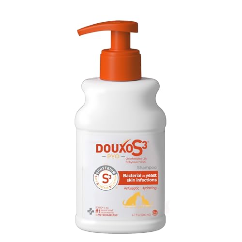 Douxo S3 Pyo Shampoo, Contains 3% Chlorhexidine & 0.5% Ophytrium, Antiseptic & Hydrating, For...