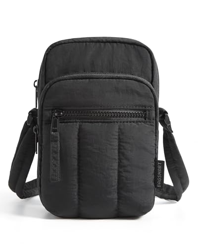 BAGSMART Small Crossbody Bags for Women, Mini Cell Phone Crossbody Purse for Travel, Puffer Women Wallet Handbags with RFID Blocking Card Slots
