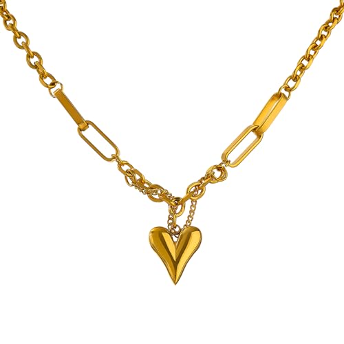 Collier de coeur pour filles pendentif médaillon d'amour et bijoux pour femmes