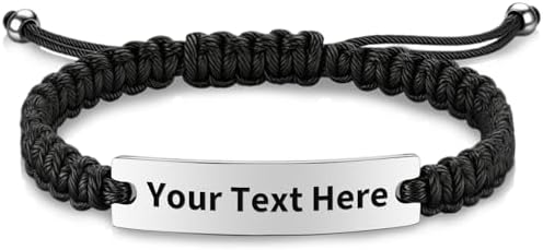 Custom Engraved Bracelet for Couples – Personalized Name Bracelet...