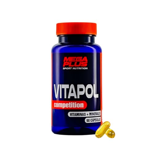 Vitaminas y Minerales - VITAPOL - Mega Plus Sport Nutrition - (169036) Vitamina A, B, C, D - Magnesio - Multivitaminico para hombre y mujer - 60 cápsulas