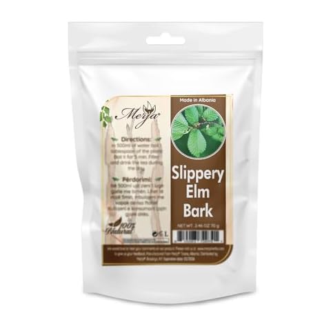 Merja Herbs Slippery Elm Bark Tea - Digestion Support & Anti-inflammatory - Natural Caffeine Free - Loose Tea - 100% Natural & Premium Quality 60gr Cover