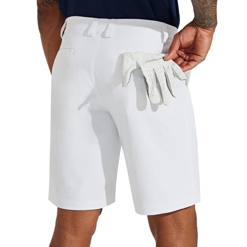 Short de golf extensible anti-transpiration blanc pour homme Willit - 2