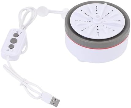 Diydeg Mini lavadora, lavadora de turbina portátil alimentada por USB para fregadero con 3 ajustes de temporizador, 2 modos de lavadora turbo para