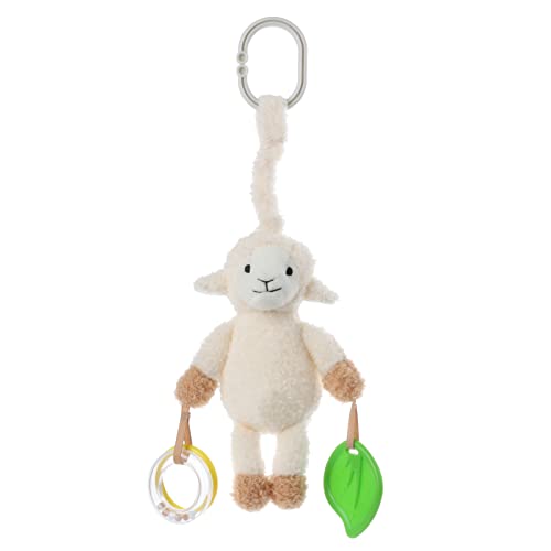 Image of Apricot Lamb Baby Stroller or Car Seat Activity and Teething Toy, Features Plush Lamb Sheep Character, Gentle Rattle Sound & Soft Teether, 8.5 Inches
