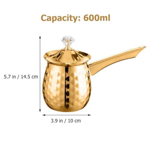 Cafetera de acero inoxidable fácil de limpiar con mango antiquemaduras 3
