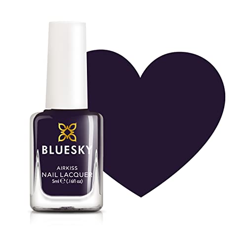 Bluesky Kids Nail Varnish - Peignez-le violet, violet foncé. Pélé émouvant, non toxique, à base d'eau, vernis à ongles sans odour pour les enfants, 5 ml