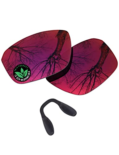 Image of Raydi Polycarbonate Replacement Lenses & Nosepads for Oakley Split Shot OO9416 Rectangular Sunglasses