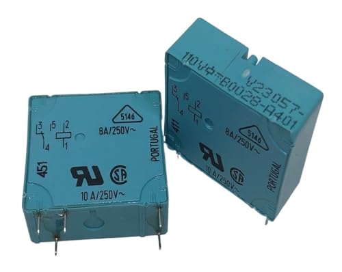 Relé V23057-B0028-A401 de 110VDC con 5 pines para control de circuitos de automatización