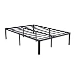 Home Source | Heavy Duty Metal Bed Frame Small Double Bed, 4ft, 190 x 120 cm, 40cm Height, Black Colour Bed Frame, Slatted Support Platform Design, Bedroom Furniture