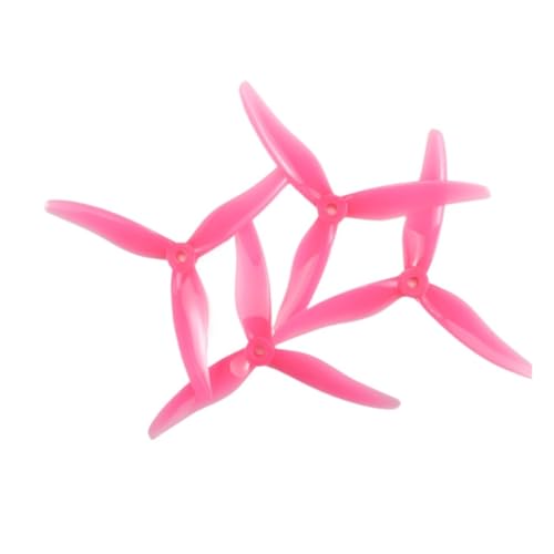 Hélice drone FPV Hurricane 51477 tripale rose pour quadricoptère de course POPO