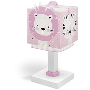 Dalber Lampada da tavolo per bambini, modello Jungle Jungle Rosa