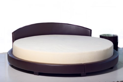Matisse Panda Round Modern Platform Bed.(Mocha) #TOP2